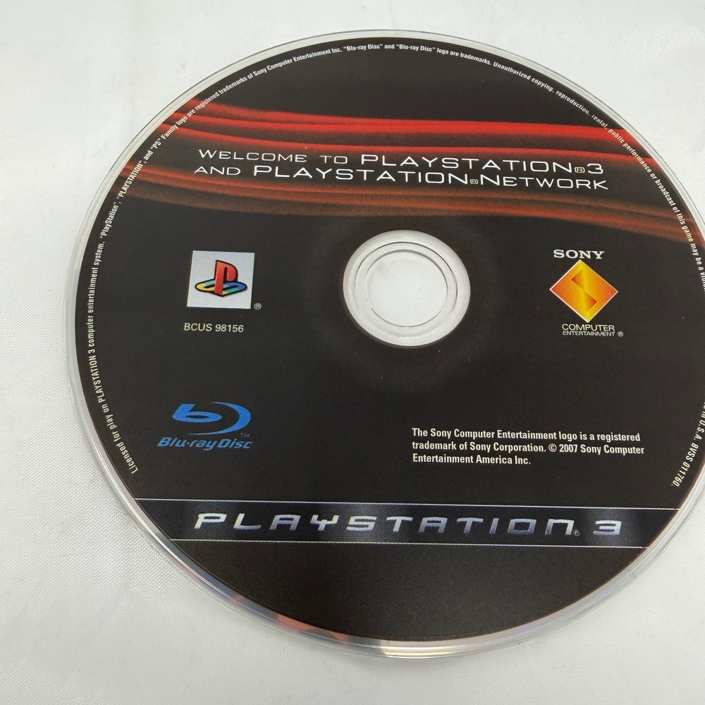 Sony PlayStation 3 Welcome to PS3 and PS Network Blu-ray Disc BCUS 98156 2007